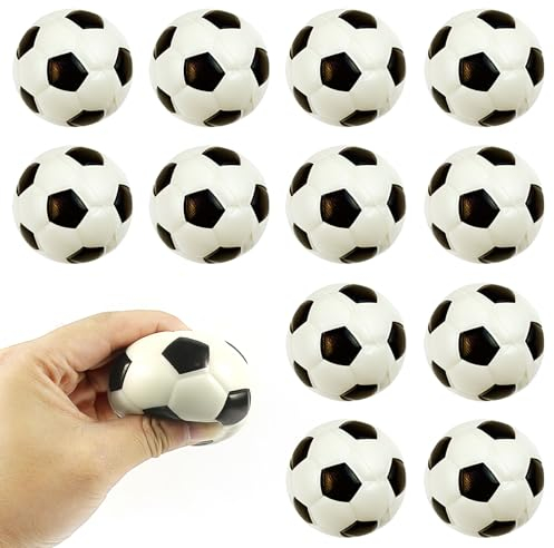 12 Stück Mini Fußball, Softball fußball Softbälle, Fußball Geschenke Jungen, Stressabbau Squishy Ball, Fußbälle für Kinder, Anti-Stress Bälle, Geduldspiele, Fussball Mitgebsel Jungs, Mini Football (A)