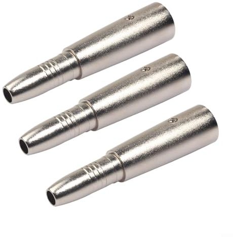 PETSTIBLE 3Pcs XLR Male To 1/4 Inch Female Adapter Converter For Amplifiers And EQ Reliable And