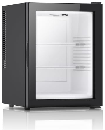 Svan Frigorífico Combi Refrigerador Horeca Negro SRH55400PN. Capacidad 80 Litros, Puerta Reversible, Bajo Nivel Sonoro, Eficiencia Energética Clase E