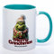 Stickyworld exclusive Grinch Weihnachtstasse Ich hasse Morgen Menschen - lustige Kaffetasse - spülmaschinenfest 330 ml Keramik (petrol)