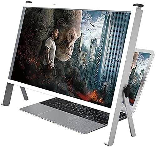 Samnuerly Bildschirmvergrößerung, 3D-HD-Laptop-Bildschirmlupe, Bildschirmerweiterungshalterung 21 Zoll, ultraklar, Desktop-vergrößernde Laptop-Bildschirmlupe für Filme, Videos, Spiele, Weiß Bright Day