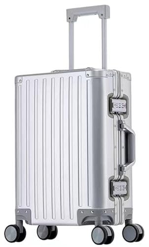 Koffer Koffer mit großem Fassungsvermögen, Koffer aus Aluminiumlegierung, versiegelter Leichter Koffer for große Entfernungen, glatter Trolley-Koffer Koffer für Unterwegs (Color : A, Size : 24in)