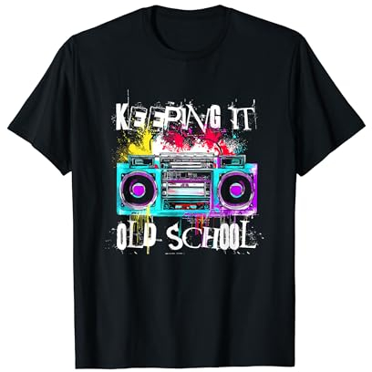Keeping It Oldschool - Ghetto Blaster Liebhaber klassischer Musik T-Shirt