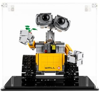 icuanuty Acryl Vitrine für Lego Wall E Bausatz 21303, Vitrine für Lego Modell 10266,10281,21018,10281,21020,21303,71395,75296,75318,75352,76964,77013,75283, 25x24x24 cm(Nur Display Case)