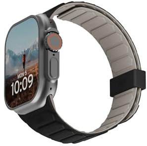 Urban Armor Gear UAG Correa de reloj magnética reversible de doble cara de silicona compatible con Apple Watch 49/46/45/44 mm y 42/41/40 mm, Pathfinder, correa de reloj magnética reversible, 42