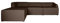 Ares Meble Ecksofa Rimini II - Modernes L-Sofa 3 sitzer - Wohnzimmer Sofa - Kleine Sofa - Solider Rahmen - Samt - Braun