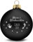 GRAVURZEILE Weihnachtskugel mit Gravur - Mein erstes Weihnachten - Personalisiert mit Namen & Jahr - Festliche Christbaumkugel für die Weihnachtsdeko - Farbe: Schwarz Matt - Größe: 8 cm