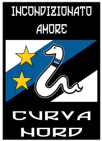 GamesMonkey® - Poster Ultras - Inter Internazionale - Campione Calcio Scudetto - Carta Rigida Professionale HD - Made in Italy - idea regalo per tifosi collezionisti amanti del calcio