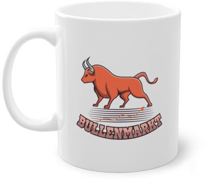 Bullenmarkt Aktienmarkt Aktieneinsteiger Kaffeetasse | Trader Börse Aktien Tasse Weiß (00127B)