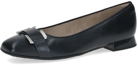 Caprice Damen Ballerinas aus Leder Kleiner Absatz, Blau (Ocean Nappa), 38 EU