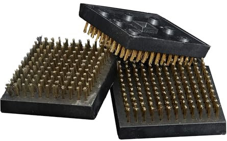 Grillstream Barbecue Cleaning Brush Replacement Heads, Tough Brass Bristles for BBQ Deep Clean, Pack of 3