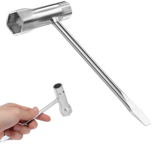 ZFRITP Chiave Candela,Chiave Candela Moto,Chiave A T,Accessorio Per Motosega,Chiave A Bussola Per La Rimozione/Installazione Delle Candele, Adatta Per Scooter, Motociclette, Tosaerba.