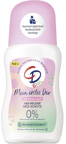 CD Girl Déodorant roll-on | Mon premier déodorant à l'extrait d'aloe vera bio | Sans sels d'aluminium | Protection durable pendant 48 h | Produit de soin végétalien | Convient aux peaux sensibles | 50