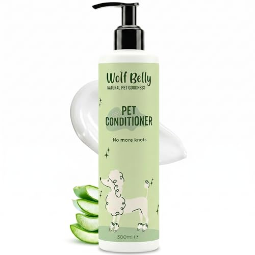 Wolf Belly - Conditioner für Hunde und Katzen (300 ml) | Macht geschmeidig und verleiht Glanz, pH-neutral, Parabenfrei, 100% vegan, Hypoallergener Duft, Hergestellt in Spanien