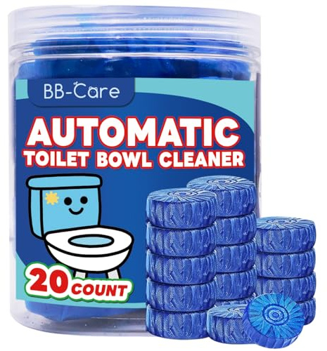 20 Count Automatic Toilet Bowl Cleaner Tablets, Bathroom Cleaning Tablets with Long-Lasting Formula, Toilet Cleaners, Blue