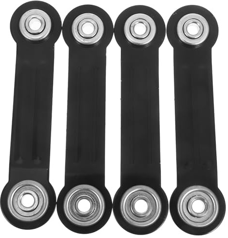 Mikikit 4Pcs Iron Glider Bearing Arm Brackets for Porch Chairs | Black Weather Resistant Hardware, Smooth Operation and Easy Install, Outdoor Replacement for Rocking Chair Furniture