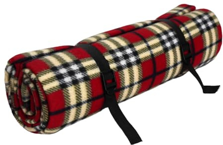 Picknickdecke Isoliert, Tragegurt, Schmutzabweisend (Rot, 130cm x 150cm) | Die kleinere 130-x-150-cm-Ausführung lässt sich kompakter transportieren und eignet sich gut für ein bis zwei Personen.