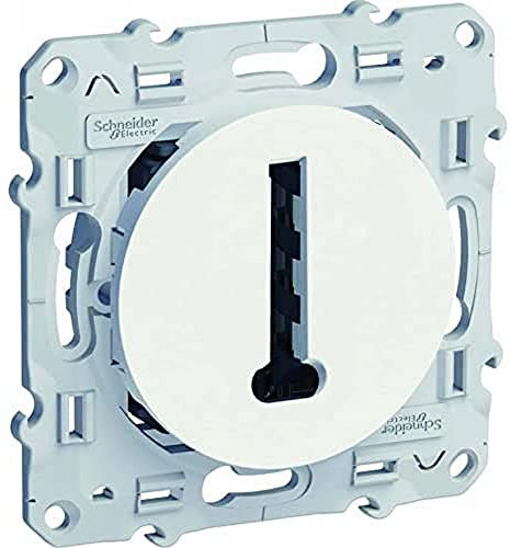 Schneider Electric S520496 Prise téléphone conjoncteur T Odace Blanc