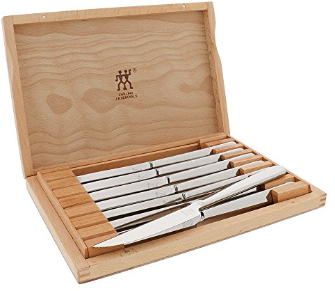 ZWILLING J.A Henckels Lot de 8 couteaux à steak en acier inoxydable avec étui de présentation