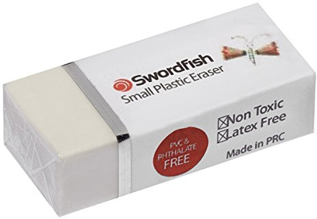 Swordfish Small Plastic Erasers (Pack of 3)