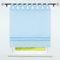 CORLIF Voile Raffrollo mit V-Schlaufen Küche Raffgardinen Landhaus Schlaufenrollo Vorhänge Transparent Hellblau BxH 80X140cm 1er Pack
