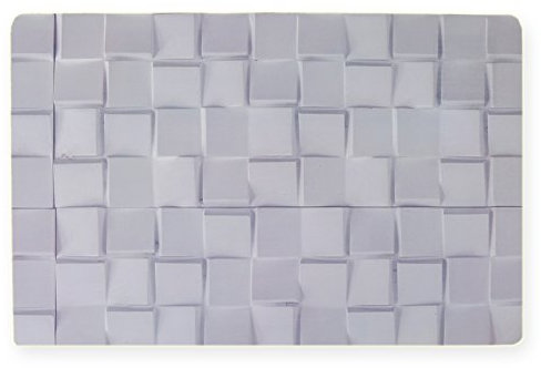 Platzset Fliesenmosaik Vintage Kunststoff grautöne abwaschbar Mosaik Tischset 28x44 cm weißgrau