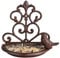 Garden mile® Vintage Style Decorative Cast Iron Bird Feeder Bird Bath, Bronze Bird Feeding Station Bird Table Seed Feeder Wall Mounted Garden Ornament.