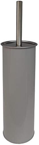 FurnitureXtra™ Classic Style Powder Coated Epoxy Steel Toilet Brush Holder (Grey)