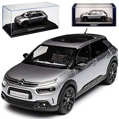 Norev Citroen C4 Cactus Grau Silber 2. Generation Ab 2018 1/43 Modell Auto mit individiuellem Wunschkennzeichen