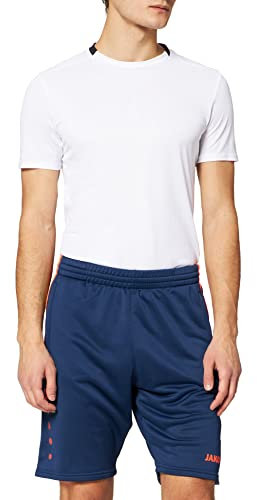 JAKO Herren Trainingsshorts Active, Navy/Flame, 3XL