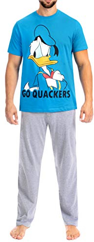 Disney Herren Schlafanzug Donald Duck Blau Large
