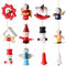 Toyvian 12 Stücke Weihnachten Deko Figuren Weihnachtsbaum Anhänger Holzanhänger Christbaumanhänger Holz Christbaumschmuck Baumschmuck Weihnachtsdeko zum Aufhängen (Upgraded Performance)