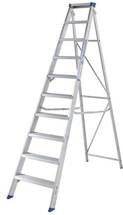 Werner 7141018 Mastertrade Escabeau pivotant 10 marches Argenté Taille unique