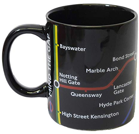 GWCC Licensed Official TFL London Underground Tube Map Mug-Black