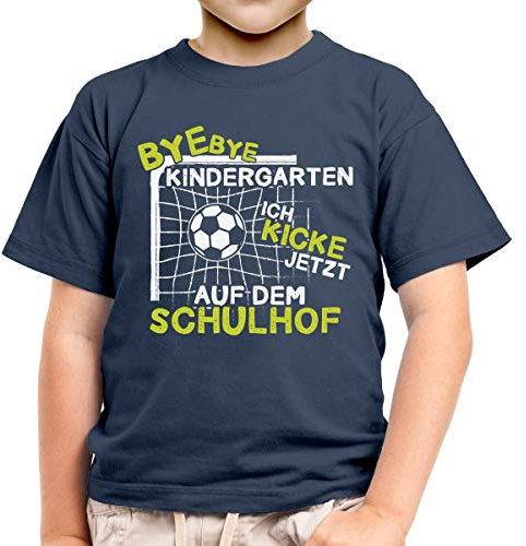 Schulkind T-Shirt für Jungen - Einschulung T-Shirt 2024 - Perfektes Abschiedsgeschenk aus dem Kindergarten - Outfit für den ersten Schultag 128 Marineblau