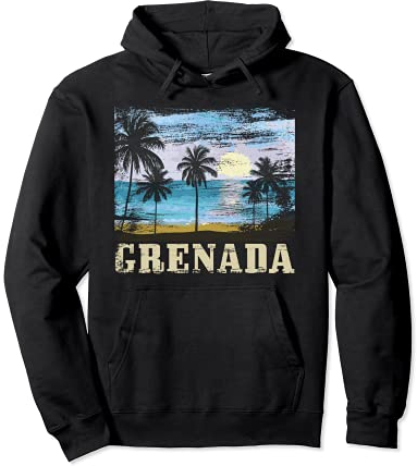 Grenada Vintage Surfer Palmen Karibik Souvenir Pullover Hoodie