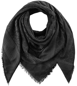 CODELLO Damen Edles Logo-Tuch aus Baumwolle und Modal BLACK MEDIUM Onesize