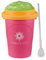 Slushy Maker Bicchiere per Granita Istantanea con Cannuccia Cucchiaio, Bicchiere con Tappo per Granite Fatte in Casa, Ice Cream Maker (Rosa)