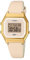 Casio Damen Quartz Armbanduhr, 29.00mm GehäusegröÃŸe mit cremefarben digital Zifferblatt und cremefarben Lederarmband Armband LA680WEGL-4EF