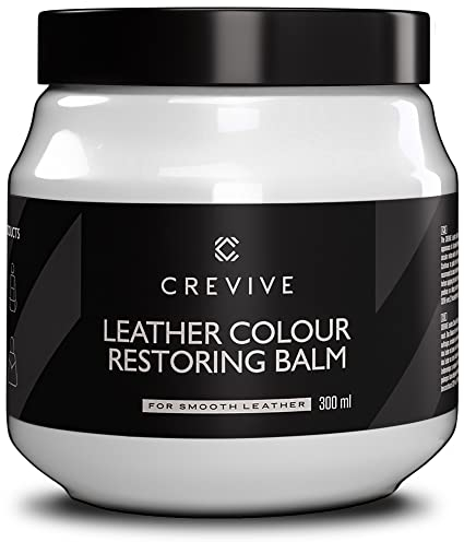 CREVIVE Leather Restorer White 300 ml - Leather Colour Restorer - Leather Restorer for Sofas - Leather Balm White