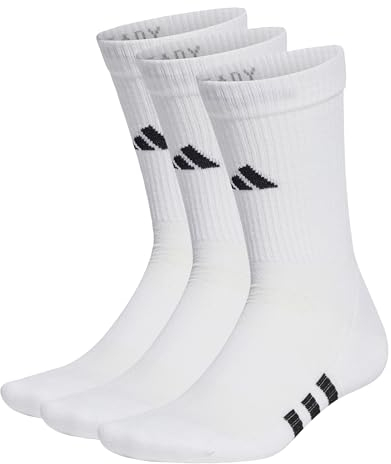 adidas Performance Cushioned Crew Socks 3 Pairs, Calzini Unisex-Bambini, White/White/White, 7-8 Anni