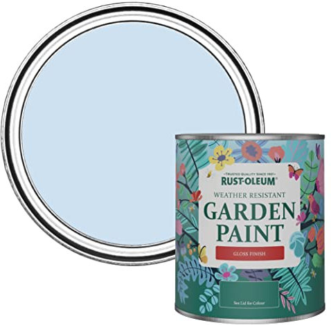 Rust-Oleum Blue Mould-Resistant Garden Paint In Gloss Finish - Powder Blue 750ml