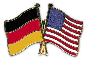 Sportfanshop24 - Deutschland/USA Freundschaft Pin - Patriotisch, Mehrfarbig, Metall, 22mm