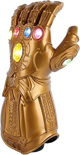 UrMsun Super hero Glove, LED Light Up PVC Infinity Gems Stones Gloves Toys Gift For Cosplay Halloween Props
