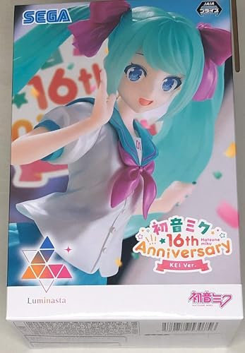 SEGA GOODS Hatsune Miku - 16ème Anniversaire Vers. KEI - Figurine Luminasta 18cm