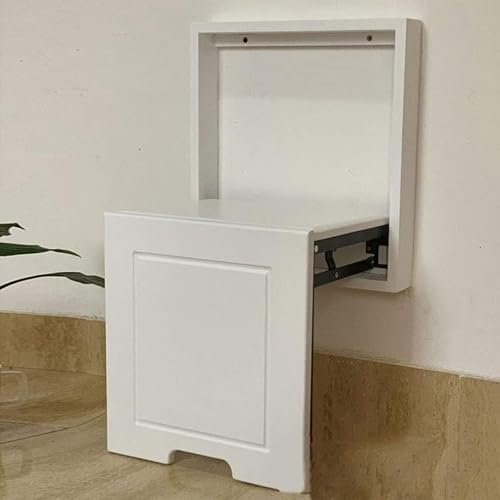 KKPW Klappstühle zur Wandmontage, für Wohnzimmer, Schlafzimmer, Gang und Badezimmer – Lagerung ohne Platz zu beanspruchen,weiß