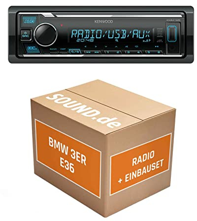 Autoradio Einbaupaket KDC-BT560DAB passend für BMW 3er E36 | Bluetooth Telefonieren Audiostreaming