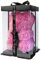 GreatGift® - Rosa Rosenbär 25 cm + 75 Rosenblätter - in Luxusverpackung -Rosenbär - Romantisches Geschenk - Valentinstag - Geschenk für sie (Rosa)