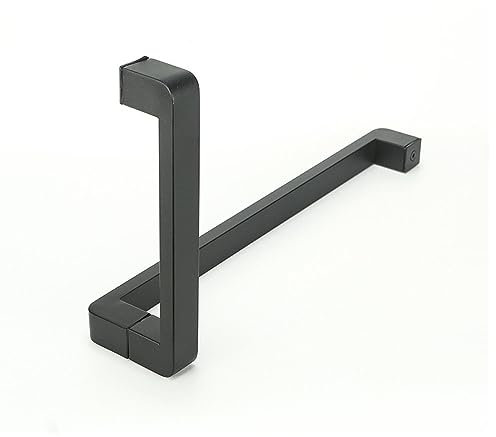 Cokritsm Maniglia nera per porta della doccia, 425 mm, da foro a foro, in acciaio inox, maniglia di ricambio per porta della doccia in vetro