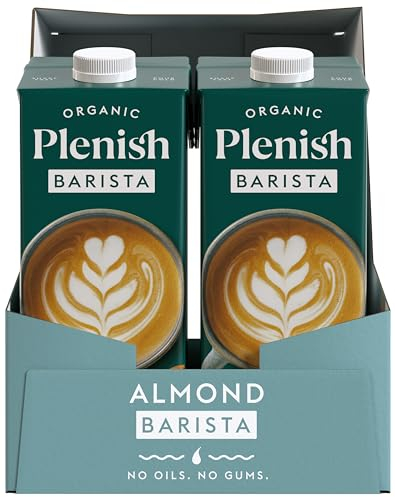 Plenish Barista Organic Almond Drink Long Life, 1L (Pack of 6)